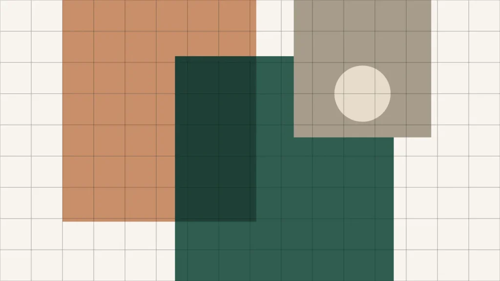 Abstract composition in muted tones