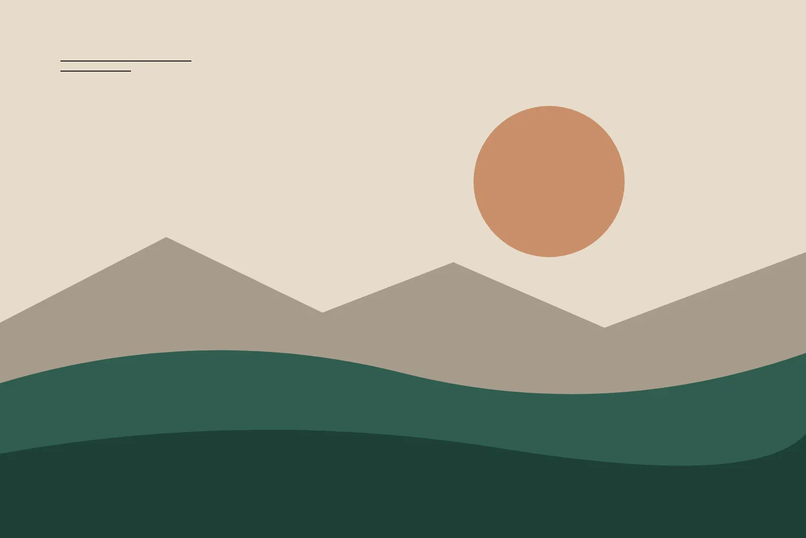 Abstract landscape in muted tones